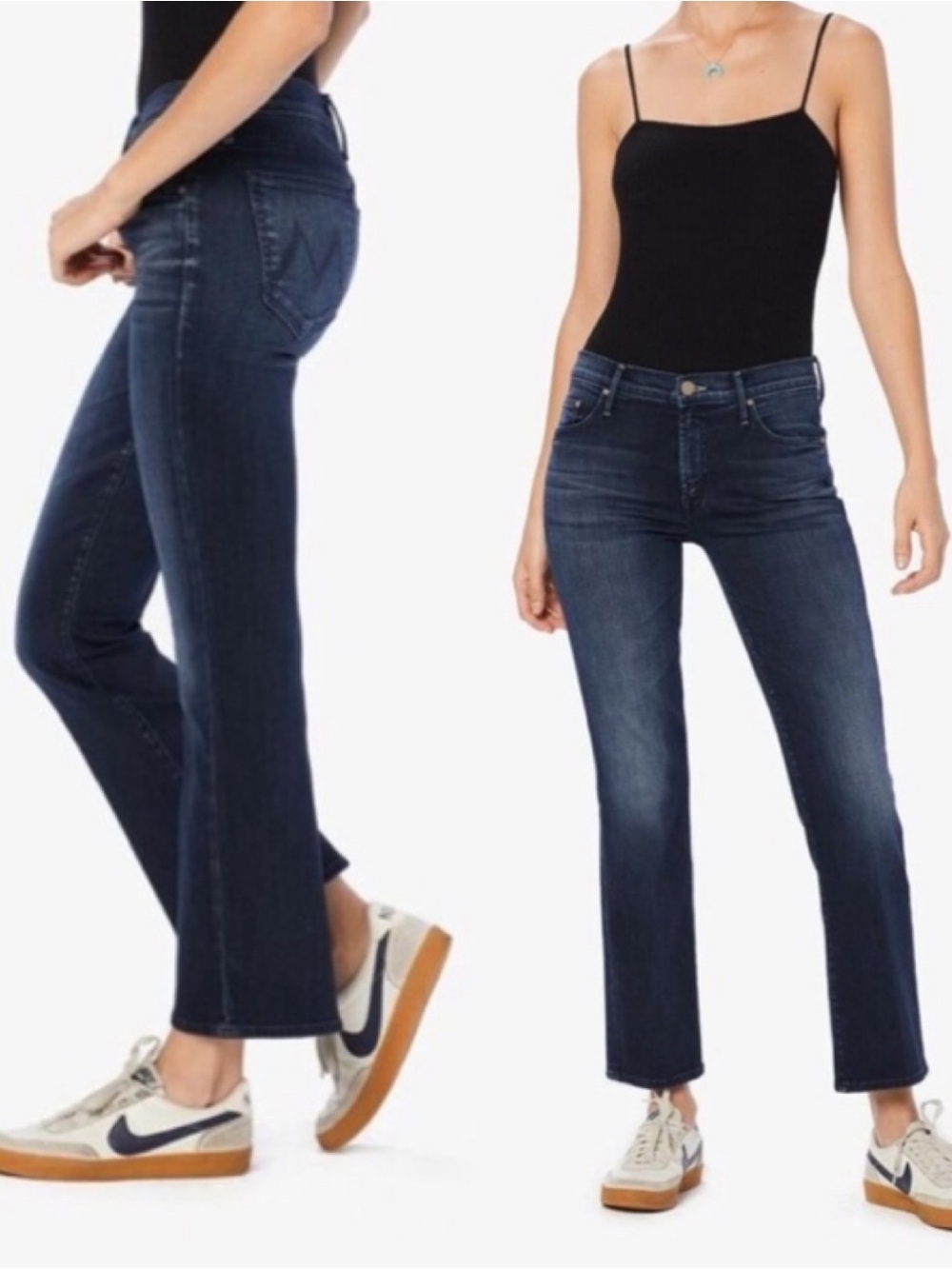 Mother Denim The Outsider Crop Flare Jeans: Two Strangers Ride On The Subway - Picture 5 of 16